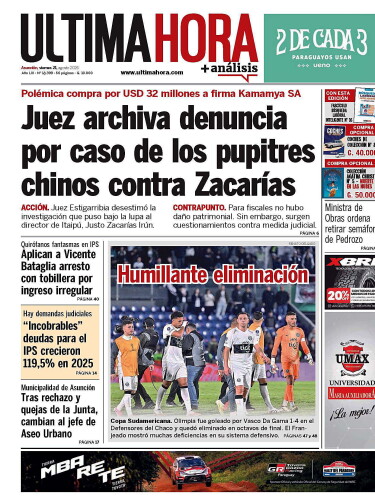 Tapa de Última Hora